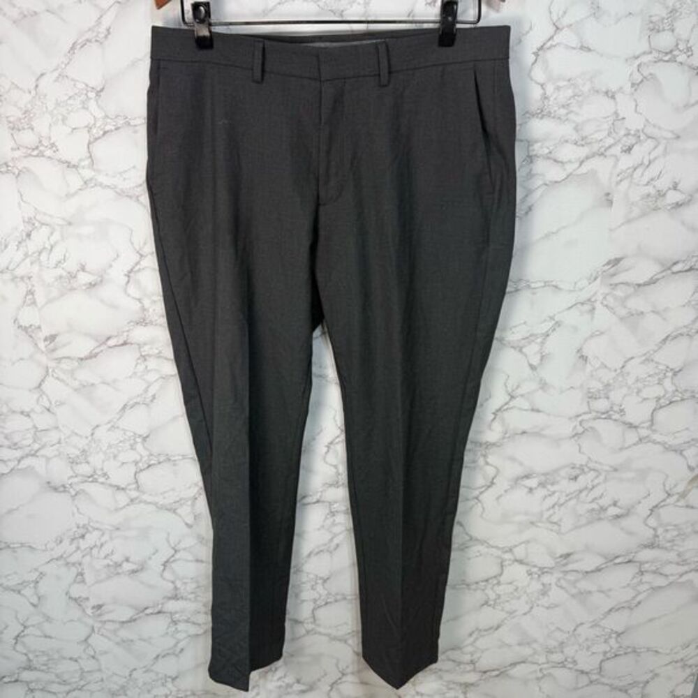 Men’s Pants 36X30 Dress Flat Front HAGGAR Gray NWOT #F834